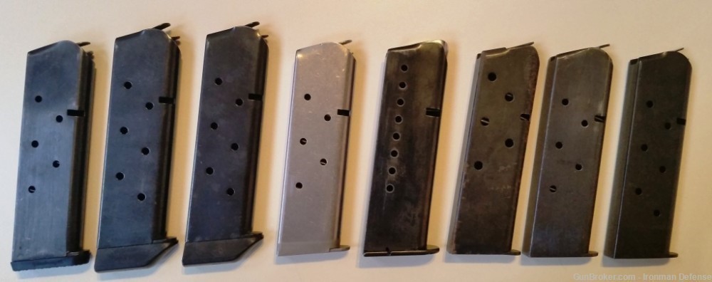 Lot of eight 45 ACP 8-round 1911 Magazines Various. In Ace Case Pouch-img-0