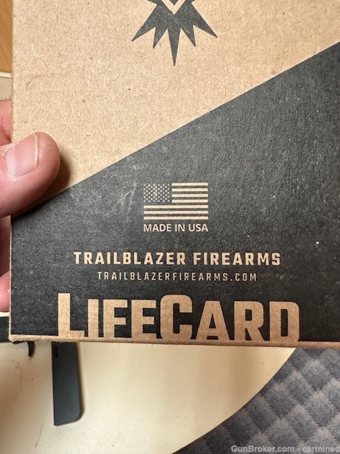 Trailblazer Lifecard 22wmr Pistol .25" 1rd, Black, new, no reserve-img-2