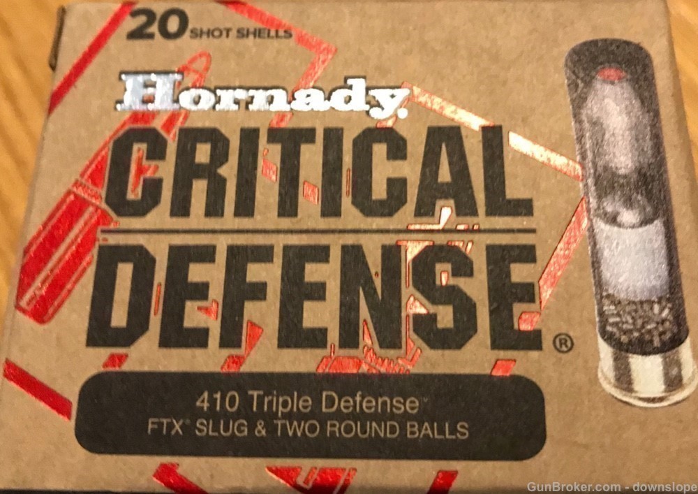 410 2 1/2" Triple Defense SLUG + BALLS 20 rds Hornady Judge-img-0