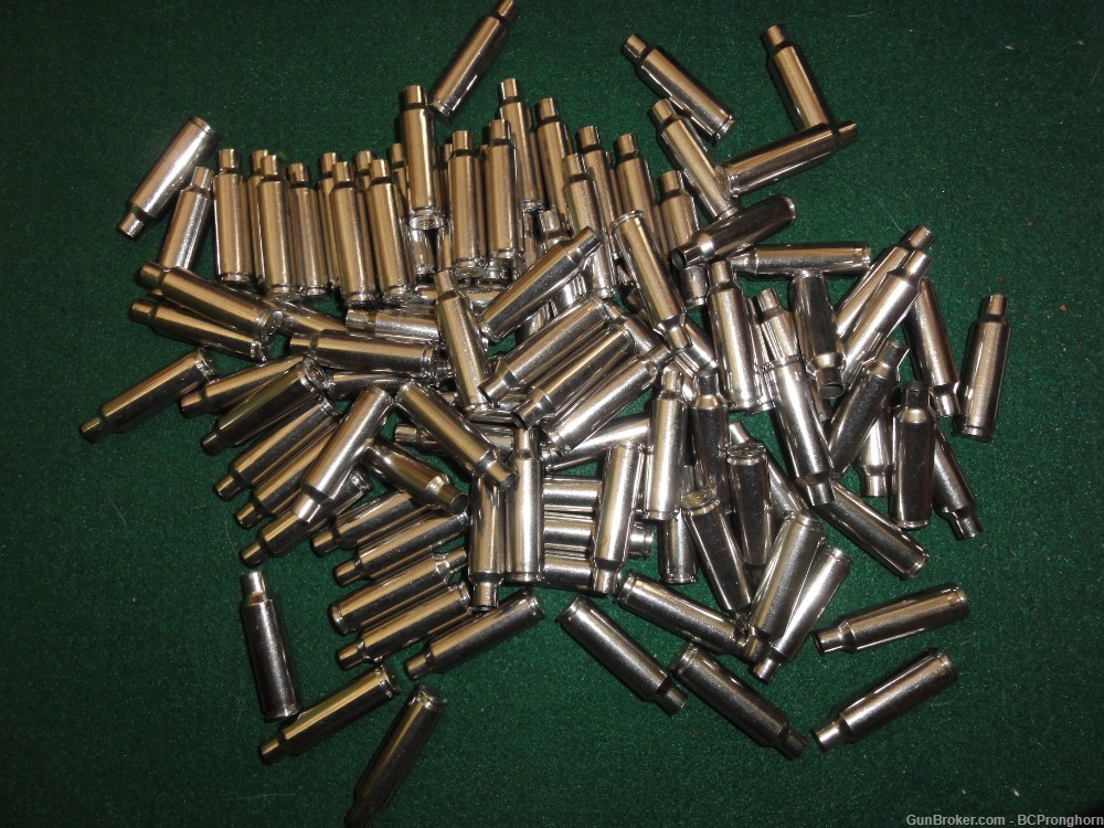 100 Rnds Once-fired WW Nickel Brass for .300 Winchester Short Magnum (WSM)-img-0