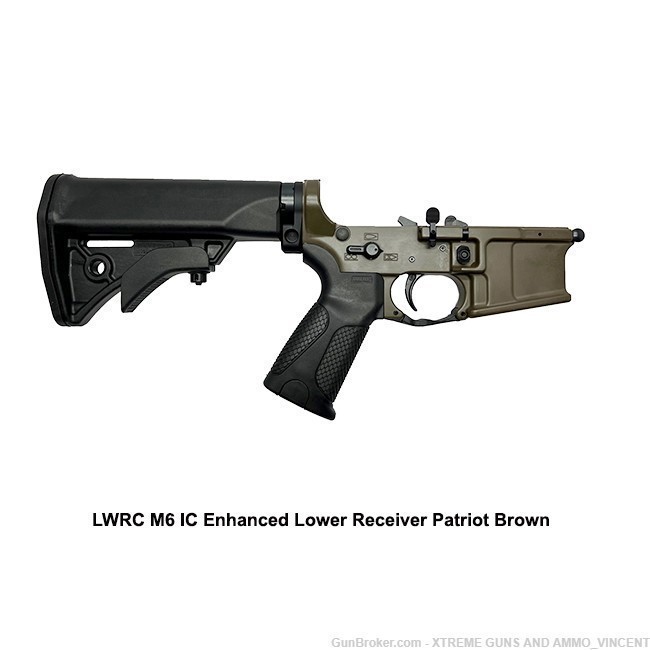 LWRC M6 IC ENHANCED AMBI LOWER RECEIVER PATRIOT BROWN W/ GEISSELE SSA-E-img-1