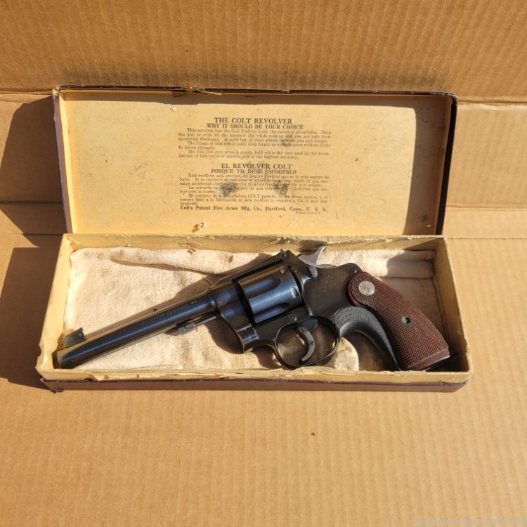 Excellent Colt Target New Service 44 Russian and Spec in box-img-0