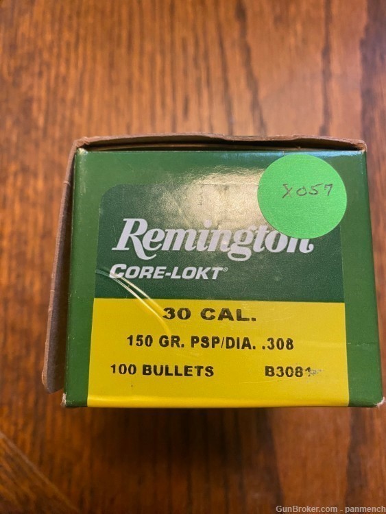 REMINGTON 30 CAL .308 Bullets  150 gr PSP 100 COUNT-img-0