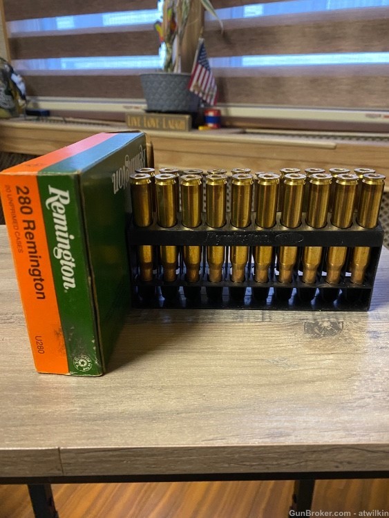 .280 Remington New Unfired Brass with Box-img-0