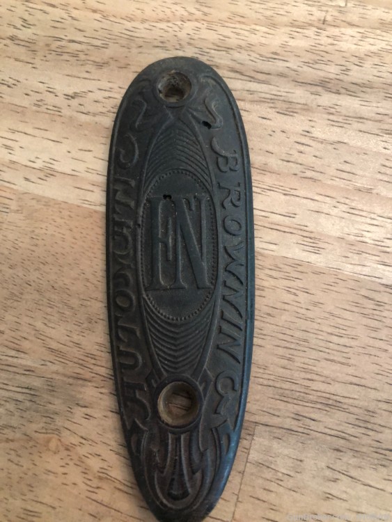 A5 Browning vintage FN Butt plate-img-0