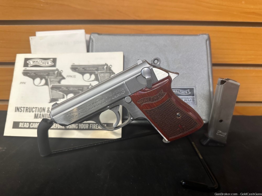 1987 Walther PPK, 380, 3.3", Two 6 round Magazines, Box and Manual -img-0