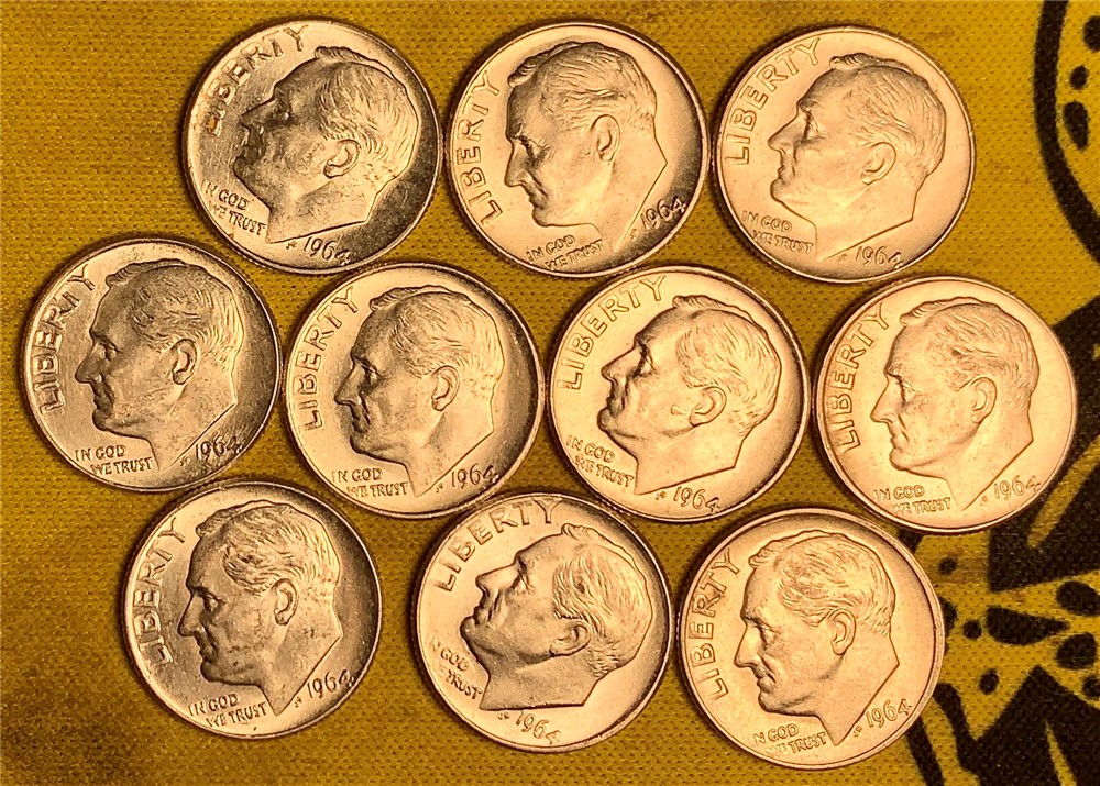 Silver Eagles Liberty Half Dollars Quarters Dimes Franklins 37 Coin Lot-img-12
