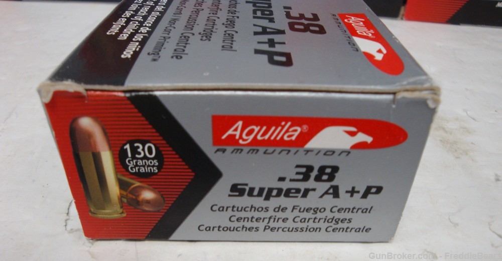 Lot Of 350 Rounds Of Aguila .38 Super +P FMJ   -img-3
