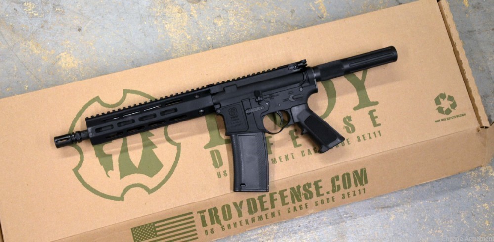 Troy A3 Pistol Billet AR15 5.56MM 10" MLOK Rail M4 MK18 No CC Fee-img-1