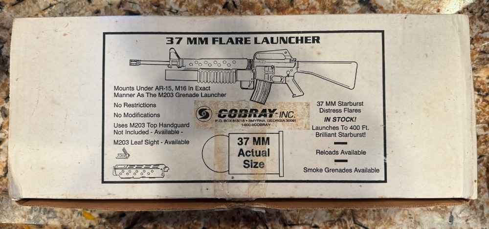 Cobray 37mm m203 clone launcher NOS RARE STILL SEALED IN ORIGINAL PLASTIC-img-0