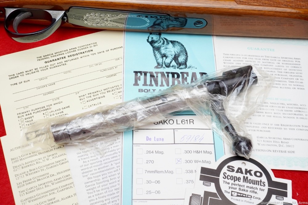 100% NIB Finland Sako Finnbear Deluxe L61R .300 Win Mag In Box Collector!-img-33