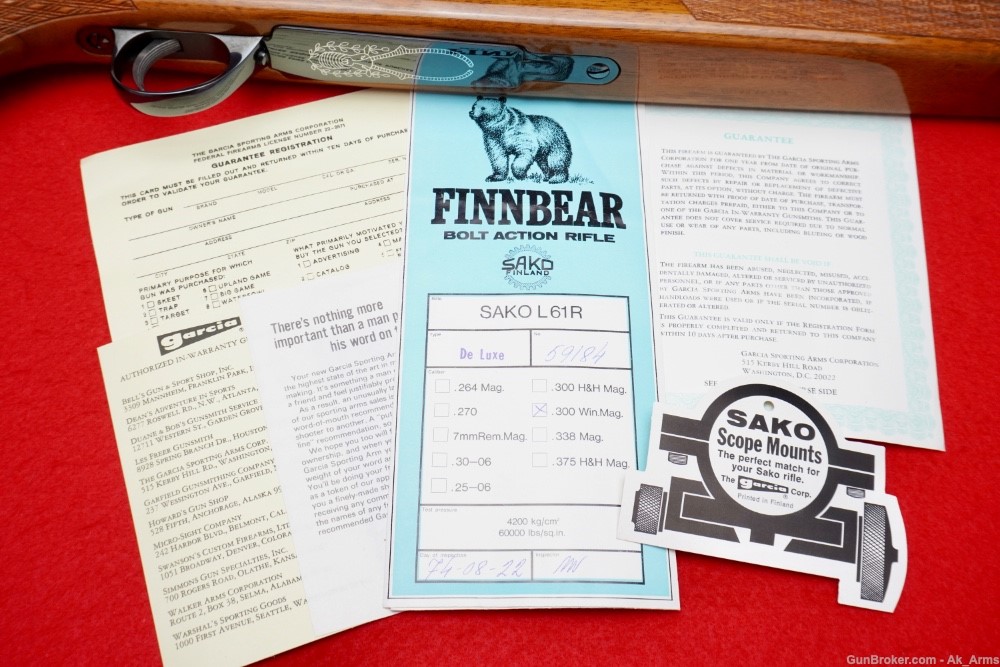 100% NIB Finland Sako Finnbear Deluxe L61R .300 Win Mag In Box Collector!-img-36