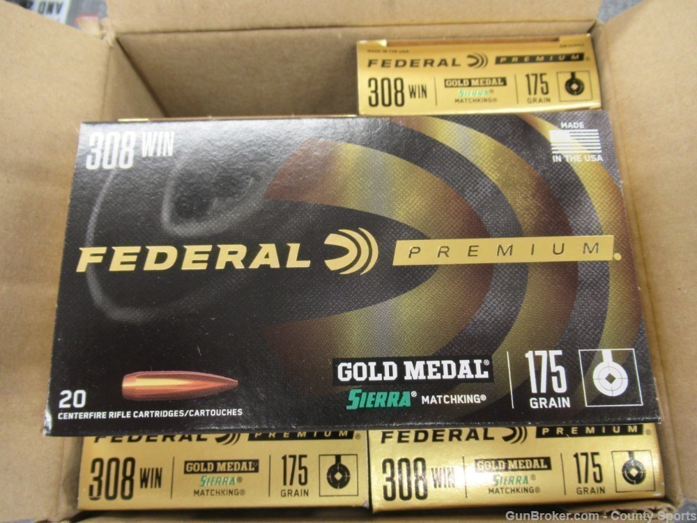 Federal 308 Wim 175gr BTHP Gold Medal GM308M2 200 rounds-img-0