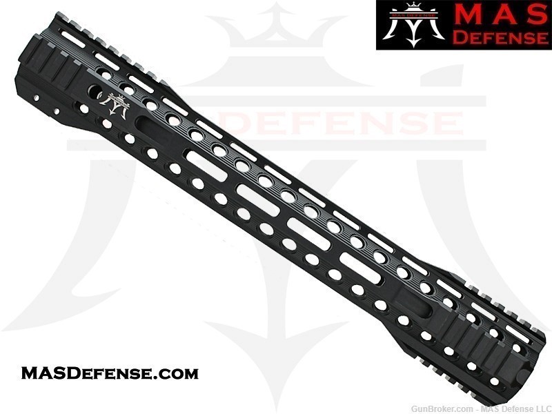 MAS DEFENSE 15" RIDGELINE M-LOK AR-15 QUAD RAIL - BLACK-img-0