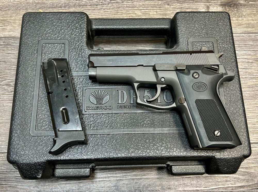 Daewoo DP51C 9mm Pistol W/ Magazine and Hard Case-img-0