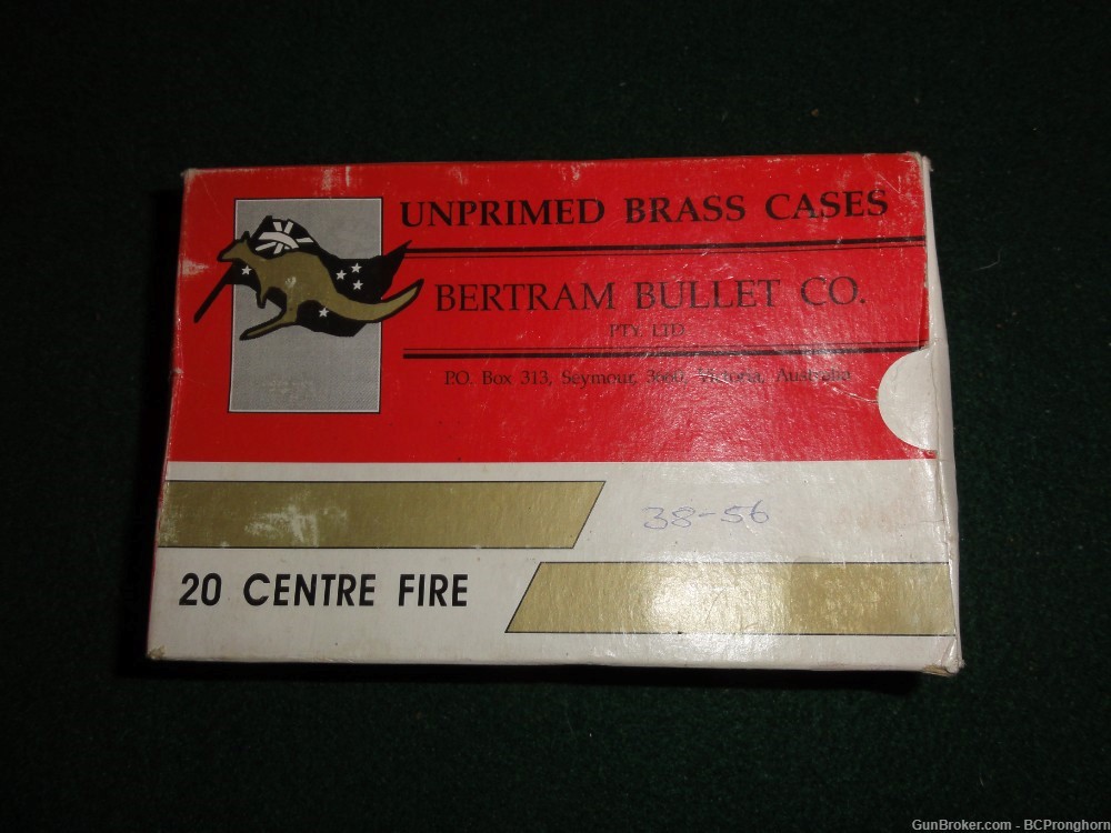 20 Rnds New, Unfired Betram Brass for .38-56 WCF-img-0