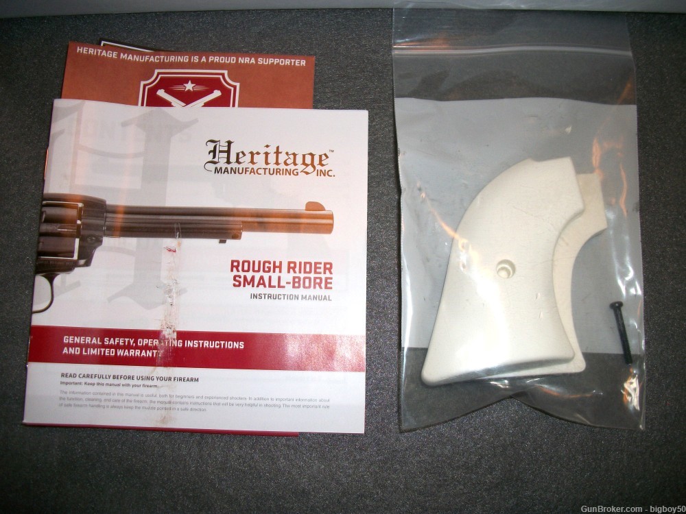 HERITAGE ROUGH RIDER .22 LR & .22 WMR COMBO 9 SHOT NEW IN BOX & IVORY GRIPS-img-2