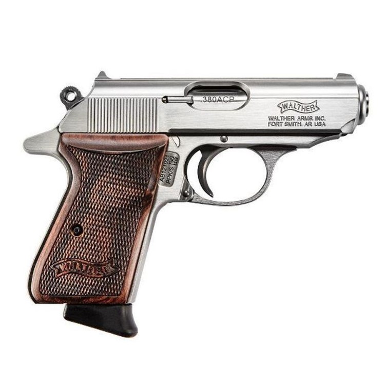 Walther PPK/S .380 ACP 3.35" Barrel 7 Rd Stainless Steel - 4796004WG-img-0