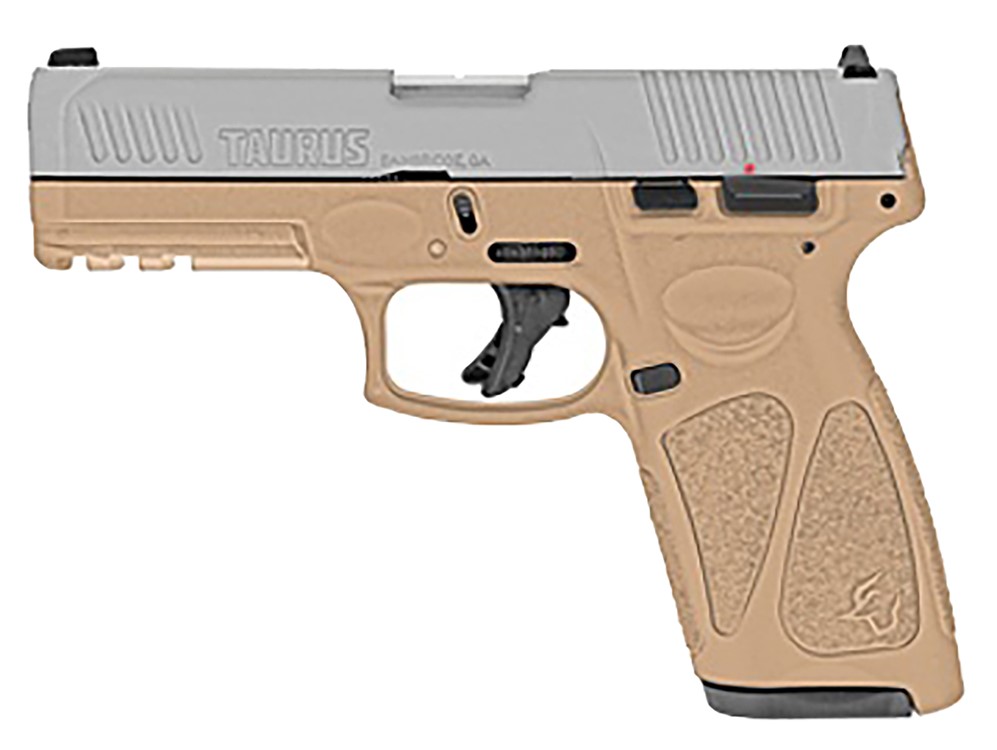 Taurus G3  9mm Luger Pistol 4 Barrel 15+1 Tan, Serrated Matte Stainless Ste-img-0