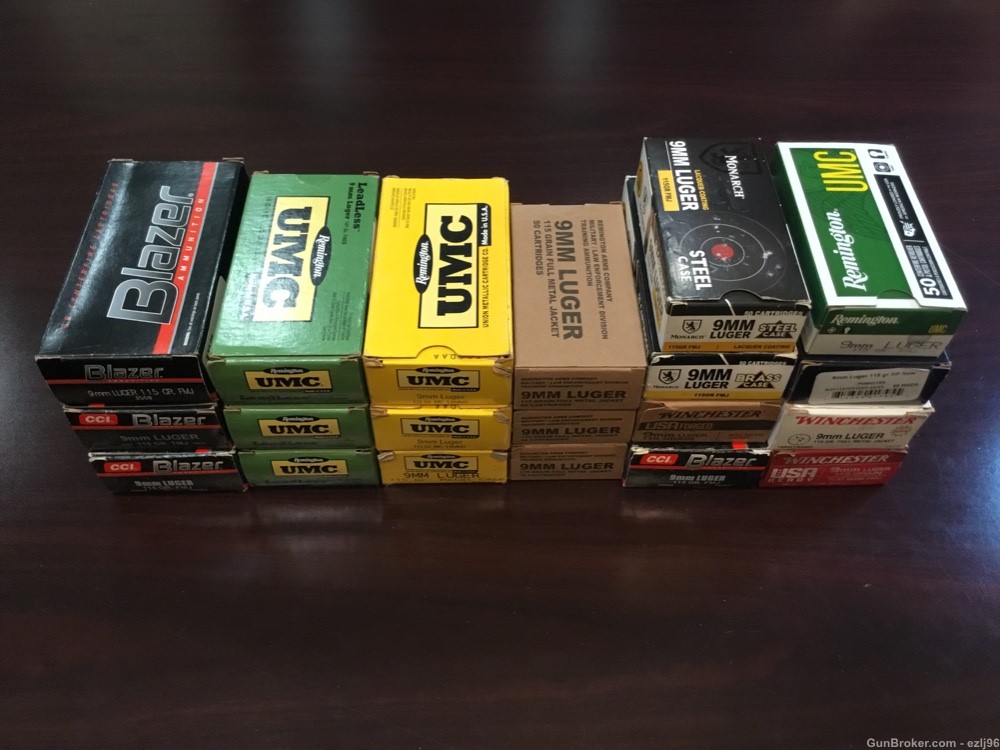 PENNY AUCTION 9MM LUGER MIXED LOT 1000 ROUNDS -img-0