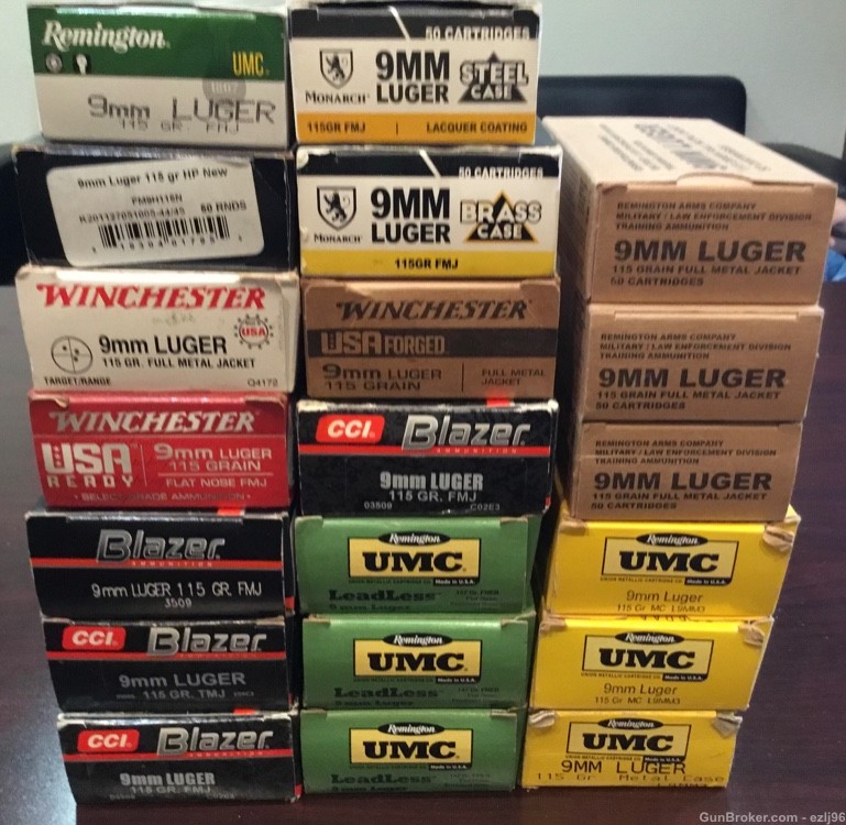 PENNY AUCTION 9MM LUGER MIXED LOT 1000 ROUNDS -img-2