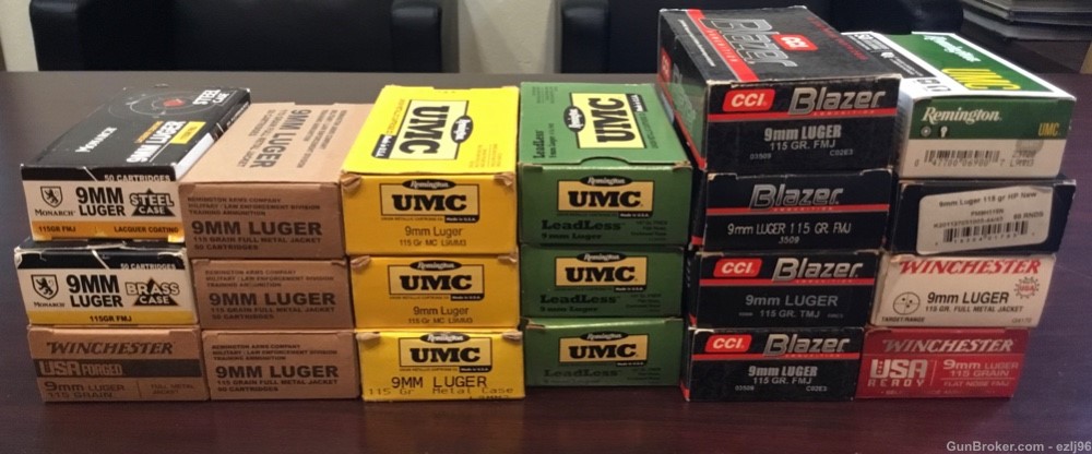 PENNY AUCTION 9MM LUGER MIXED LOT 1000 ROUNDS -img-3
