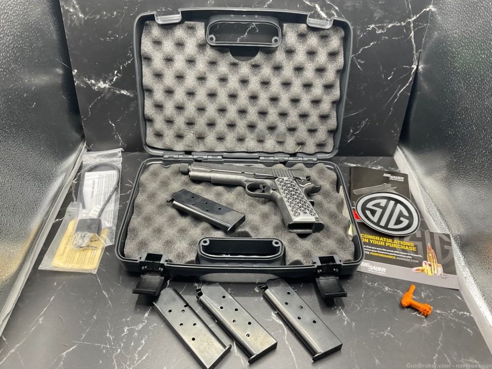 Sig Sauer 1911 “WE THE PEOPLE” .45ACP with 4 Mags and case-img-0