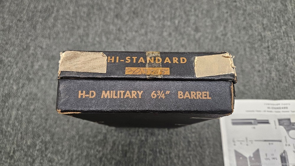Hi-Standard H-D Military 6 3/4" 22LR With Original Box! Extra Mag & Parts-img-5