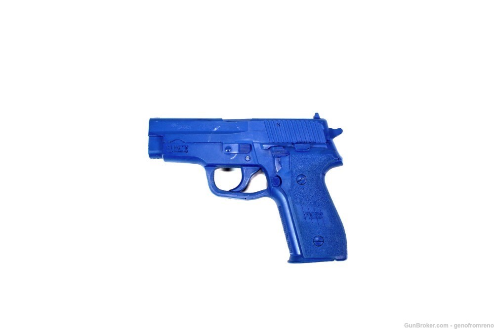 Sig P228 Police Practice Blue Training Gun Rings Holster Dummy 9mm-img-0