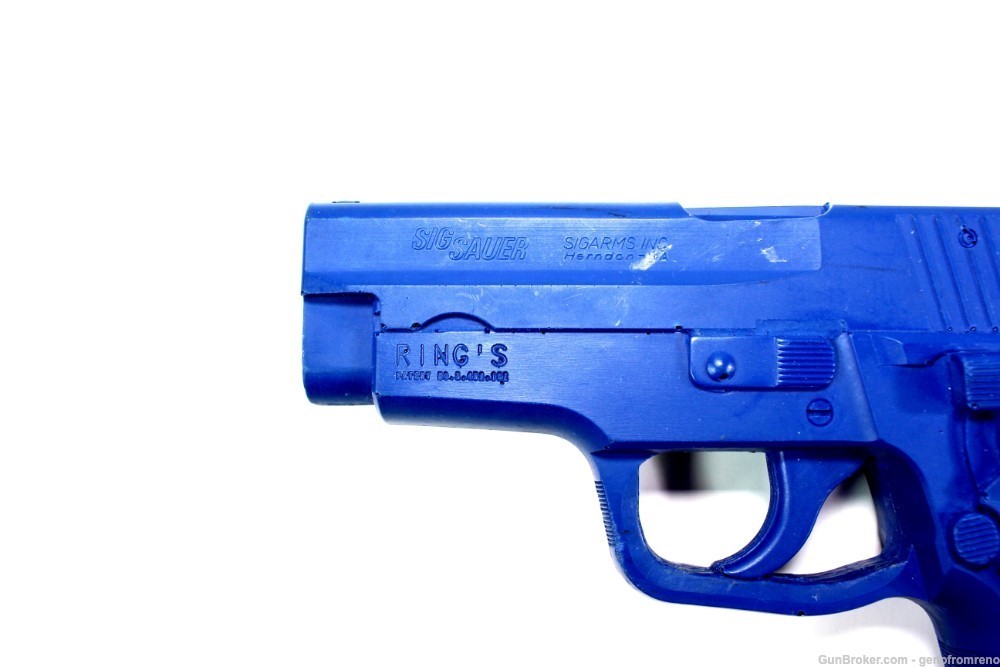 Sig P228 Police Practice Blue Training Gun Rings Holster Dummy 9mm-img-8