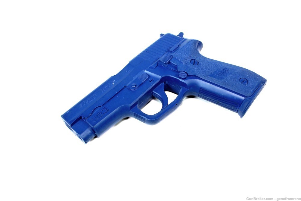 Sig P228 Police Practice Blue Training Gun Rings Holster Dummy 9mm-img-2
