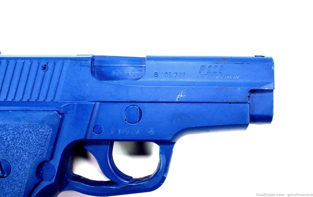 Sig P228 Police Practice Blue Training Gun Rings Holster Dummy 9mm-img-9