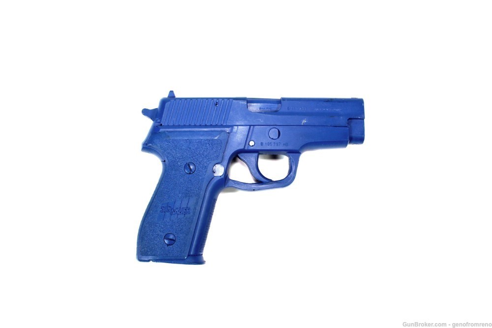 Sig P228 Police Practice Blue Training Gun Rings Holster Dummy 9mm-img-1