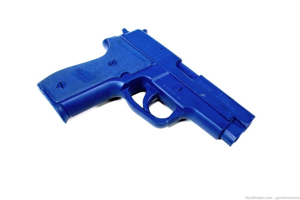 Sig P228 Police Practice Blue Training Gun Rings Holster Dummy 9mm-img-3