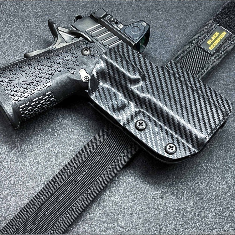 Black Scorpion Gear Glock 45 Pro IDPA Competition Holster - Carbon Fiber-img-3
