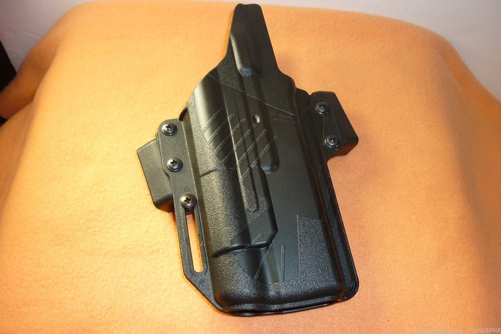 Glock 17 light bearing belt holster  BLK RH -img-0