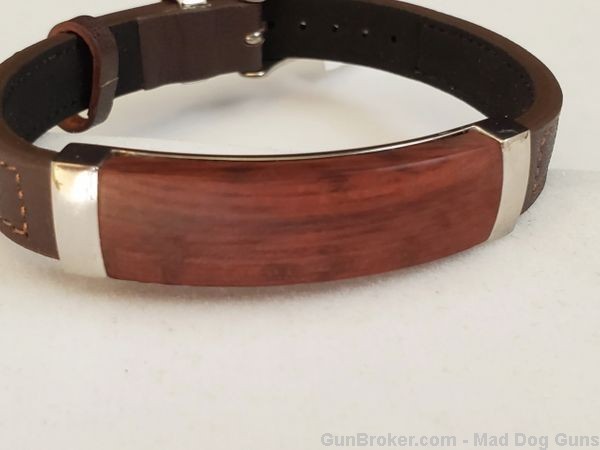 ITALGEM STEEL Men's Leather and Wood Bracelet.8.5". SLB290 *REDUCED*-img-1