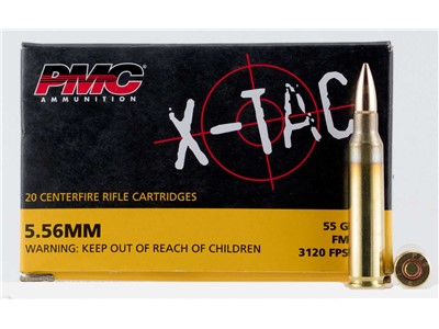 PMC 5.56X X-Tac  5.56x45mm NATO 55 gr Full Metal Jacket (Box of 20 rounds)