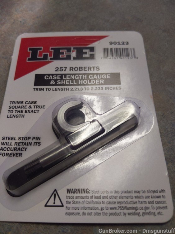 Lee 257 Roberts case length gauge and shellholder-img-0