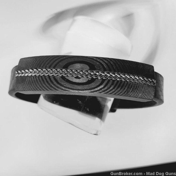 ITALGEM STEEL Men's Steel & Carbon Fibre Bracelet. 8.5" L. SLB291.*REDUCED*-img-2
