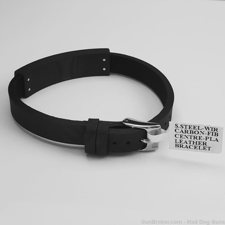 ITALGEM STEEL Men's Steel & Carbon Fibre Bracelet. 8.5" L. SLB291.*REDUCED*-img-4