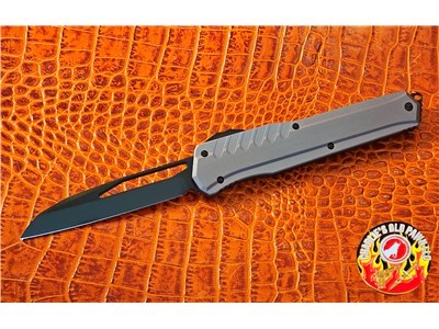 MICROTECH CYPHER MK7 GRAY HANDLE DLC BLACK WHARNCLIFFE BLADE HARDWARE 