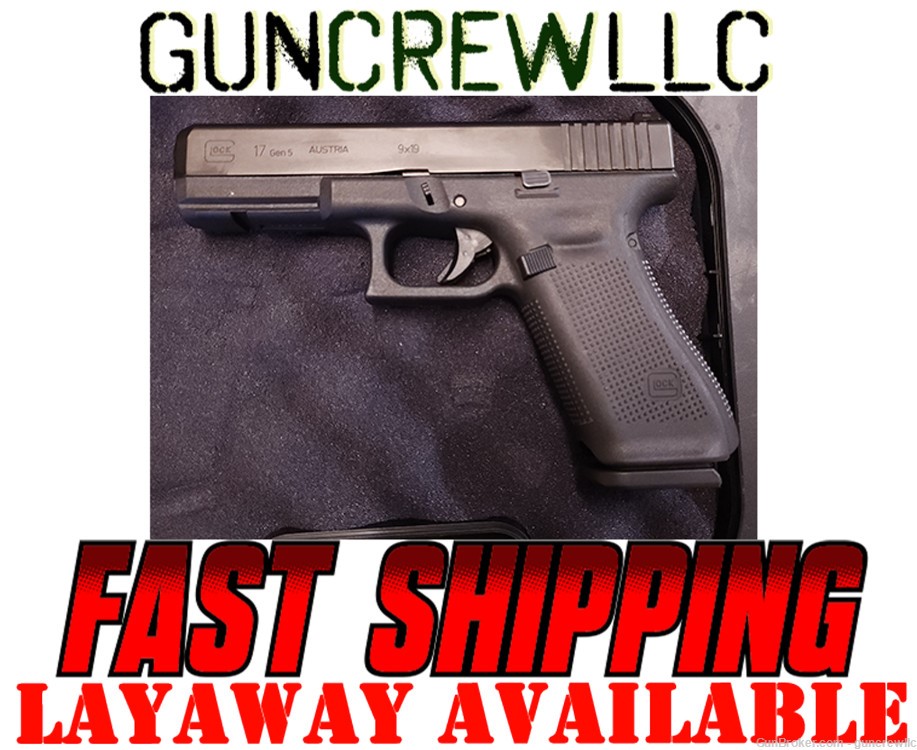 Glock G17 Gen5 G-17 Gen 5 9mm Luger Black 4.49" Layaway Available-img-0