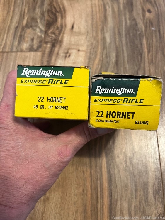 Remington Express Rifle 22 Hornet Ammunition  88 rounds Factory. -img-1