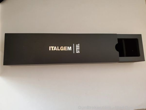 ITALGEM STEEL Stainless Steel/IP Black/Wood Link Bracelet.8".SMB27*REDUCED*-img-5