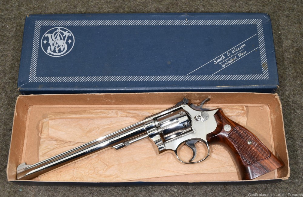 Smith & Wesson 17-3 K-22 Masterpiece .22LR 8-3/8" Nickel Revolver C&R 1974-img-0