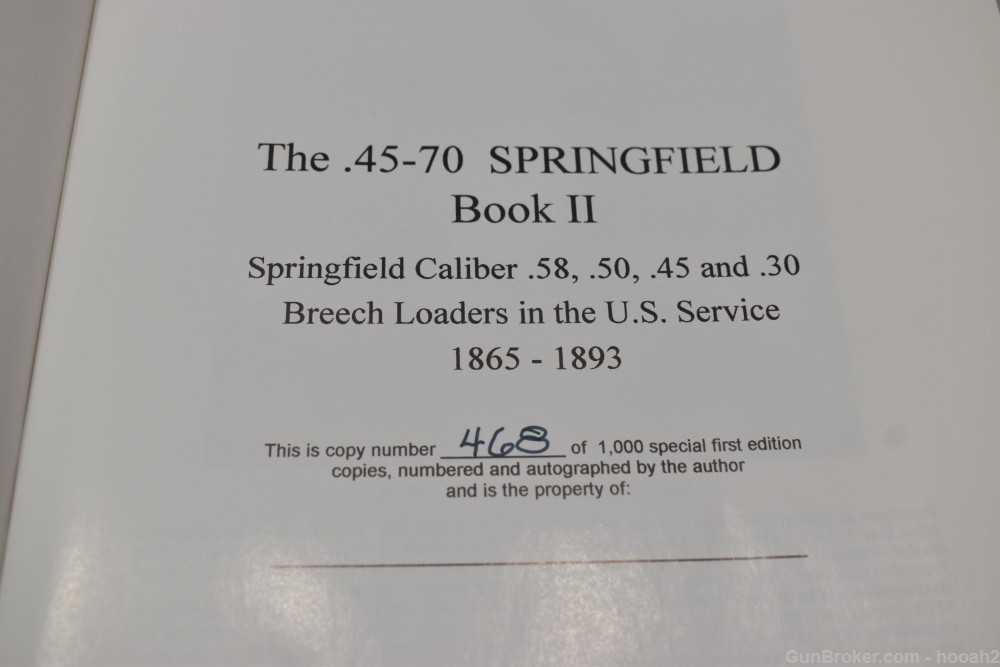 2 Volume Set 45-70 Springfield Trapdoor HC Book Frasca 1/1000 1st Ed Signed-img-2