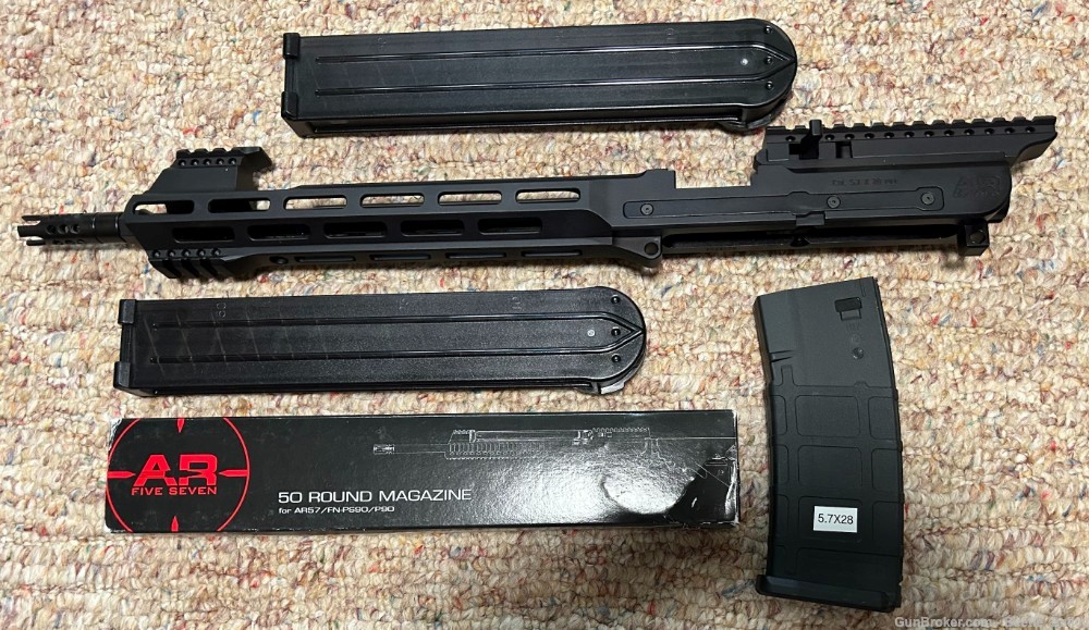 Panzer AR-57 5.7x28 12" upper with 2 50 rd magazines-img-1