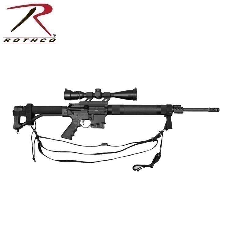 Military AR15 3-point Rifle Sling Black-img-0