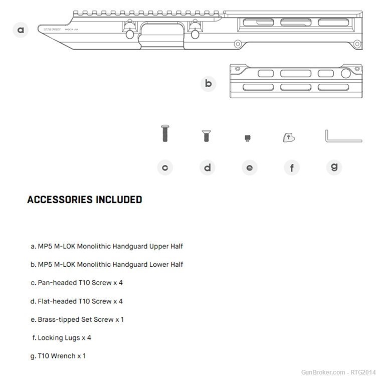 UTG Pro MP5 MLOK Monolithic Handguard & Receiver Rail New - Free 2-Day Ship-img-18